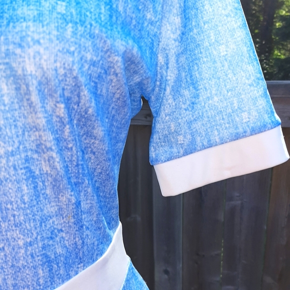 👗3/25$ 👗Blue & White Midi Dress - Picture 5 of 6